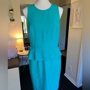 LOFT Vibrant Teal Midi Dress